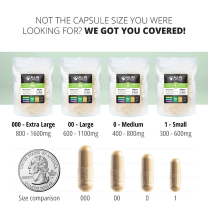 Empty PreSeparated Vegetarian Capsules - Size 00 - 1000 count