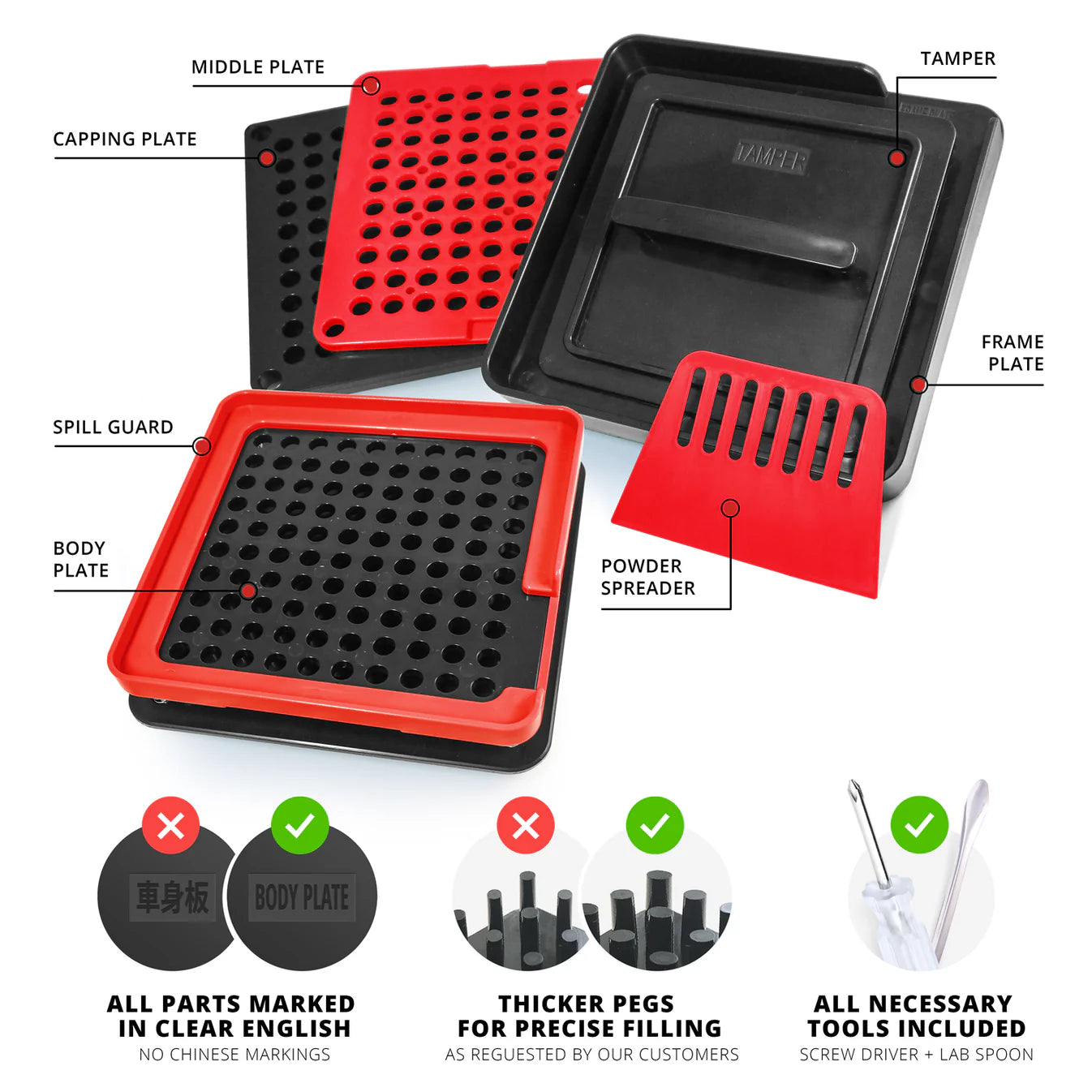 Capsule Filling Machine Size 000 – 100 Hole Manual Capsule Filler