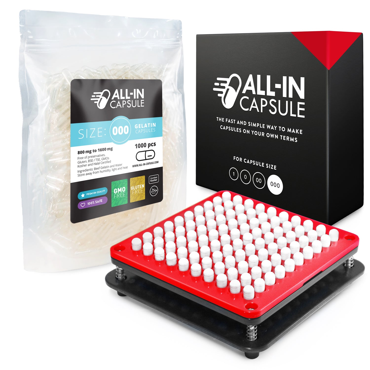 Capsule Filling Machine Size 000 With 1000 Gelatin Capsules – ALL-IN ... Capsule Filling Machine Size 000 With 1000 Gelatin Capsules – ALL-IN ...