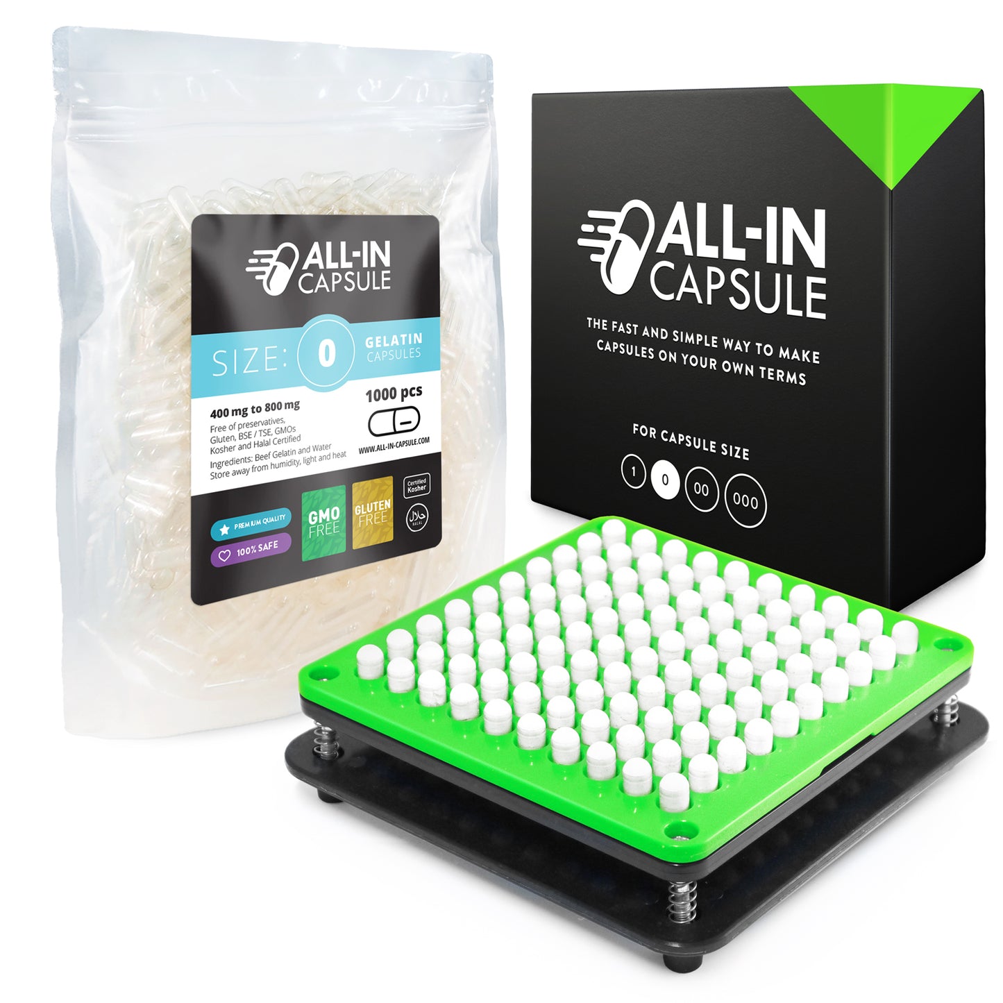 Capsule Filling Machine Size 0 With 1000 Gelatin Capsules